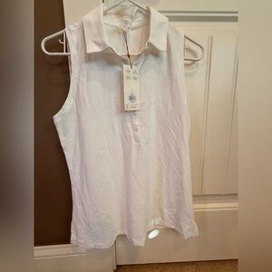 Calia White & Tan Sleeveless Collared Golf Top ( set of 2 )